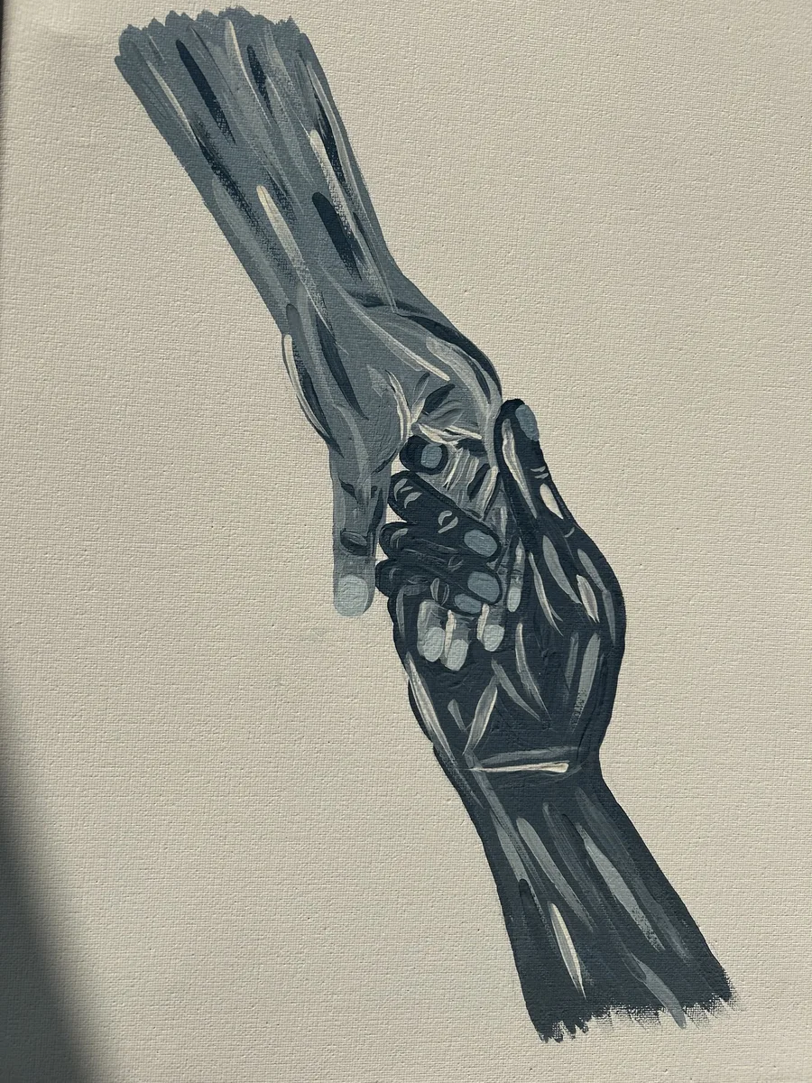 Illustration einer Hand als Symbol für Handchirurgie